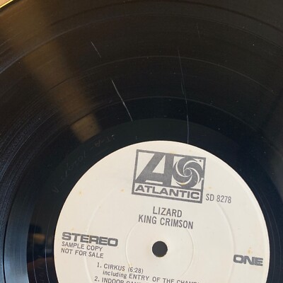 King Crimson - PROMO - Lizard - 1st issue SD 8278 PR pressing in