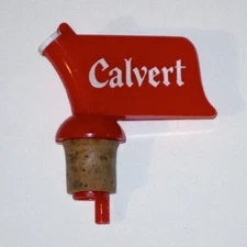 Vintage 1950s CALVERT WHISKEY Liquor Advertising Pourer with Cork!