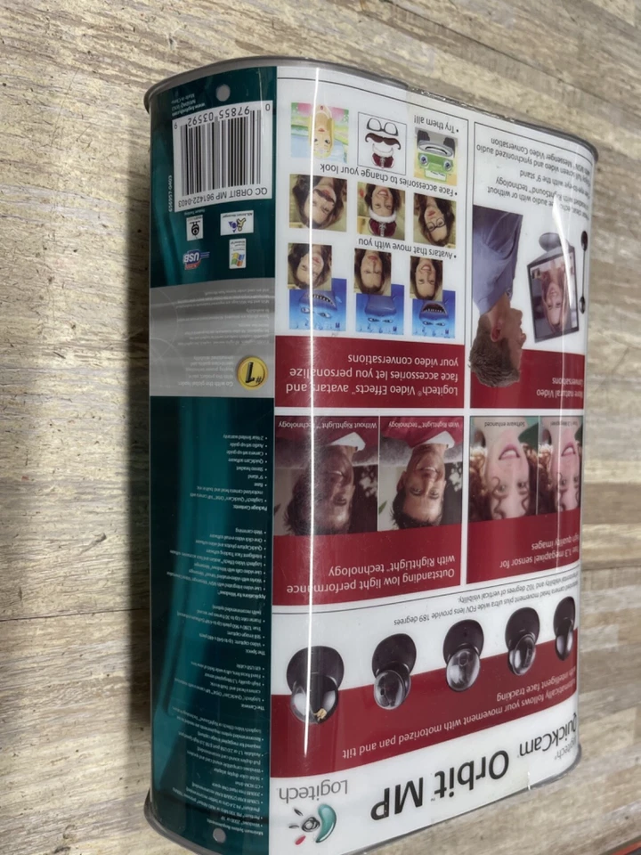 Logitech QuickCam Orbit MP Webcam Motorized w/ Earphones 961422-0403 New - Image 4 of 4