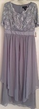 Silver R M Richards Style 5570 Formal Dress- Size 12