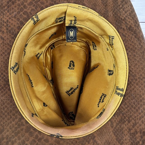Vintage HUSH PUPPIES HAT SUEDE Feather Band Made in USA Super Condition Size M - Picture 6 of 13