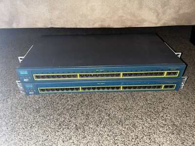 LOT OF 2 Cisco Catalyst 2950 Series 24 Port Ethernet Network Switch *Untested*
