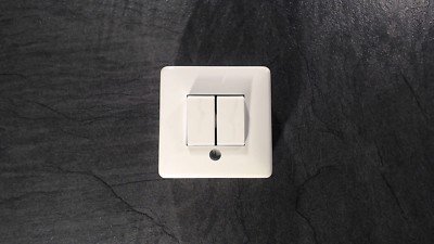 BLASS Serienschalter Standard II rein weiss AP Aufputz Doppelschalter