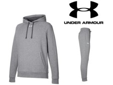 Under Armour Men's Rival Jogging Suit with Top and Bottom Fleece Grey