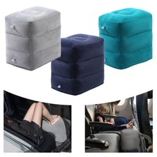 Inflatable Travel Footrest Leg Foot Rest Plane Pillow Pad Bed Office Stool