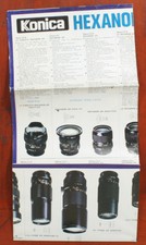 KONICA AUTOREFLEX SYSTEM BROCHURE, FOLD-OUT, 16 PANELS, MULTI-LINGUAL/157081
