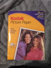 Kodak 25 Sheets Soft Gloss Picture-Photo Paper, 8 1/2" x 11",  New 