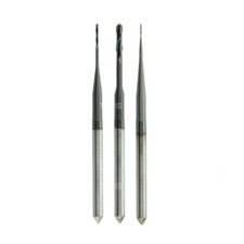 3pcs ZirkonZahn M3 Dental Cad Cam Zirconia Milling Burs Cutting 0.5/1.0/2.0mm