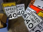 SPEED LIMIT 40 MPH 30x24" Authentic Street Traffic Road Sign Man Cave Garage