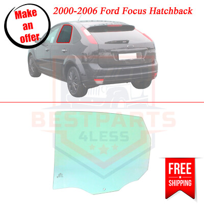 Rear Door Glass left side for 2000-2006 Ford Focus ZX3 2-Door