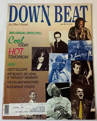 August 1990 DOWN BEAT~Dizzy Gillespie,Art Blakey,Dr John,Fathead Newman