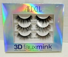 Ardell 3D Faux Mink 854 858 859 False Eyelashes Gift Set - Black - 3 Pairs