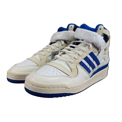 Adidas Men's Forum 84 HI Cloud White Team Royal Blue Shoes FZ6300