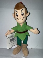 Peter Pan Beanie Plush Toy The Disney Store Mini Bean Bag 8"