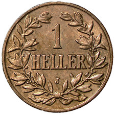 1910 J German East Africa 1 Heller KM#7 #16772