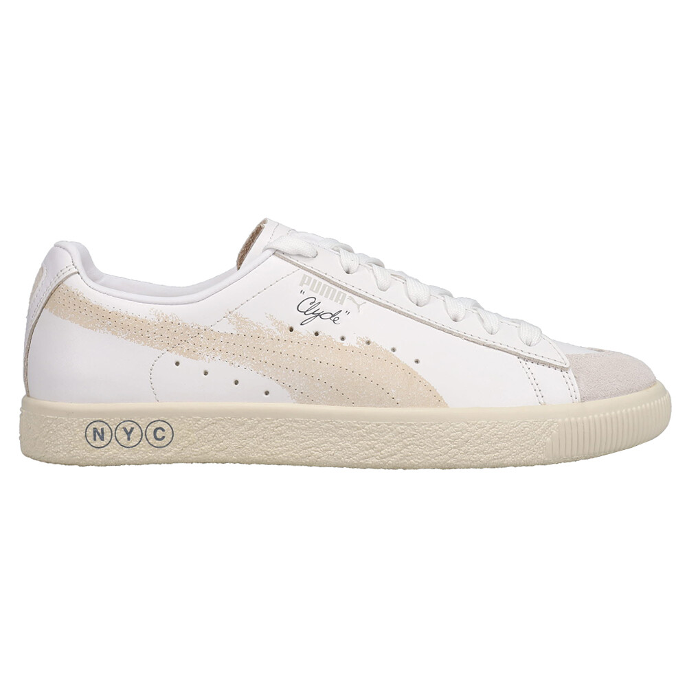 Мужские белые кроссовки Puma Clyde Nyc X Eb на шнуровке повседневные туфли 39245001