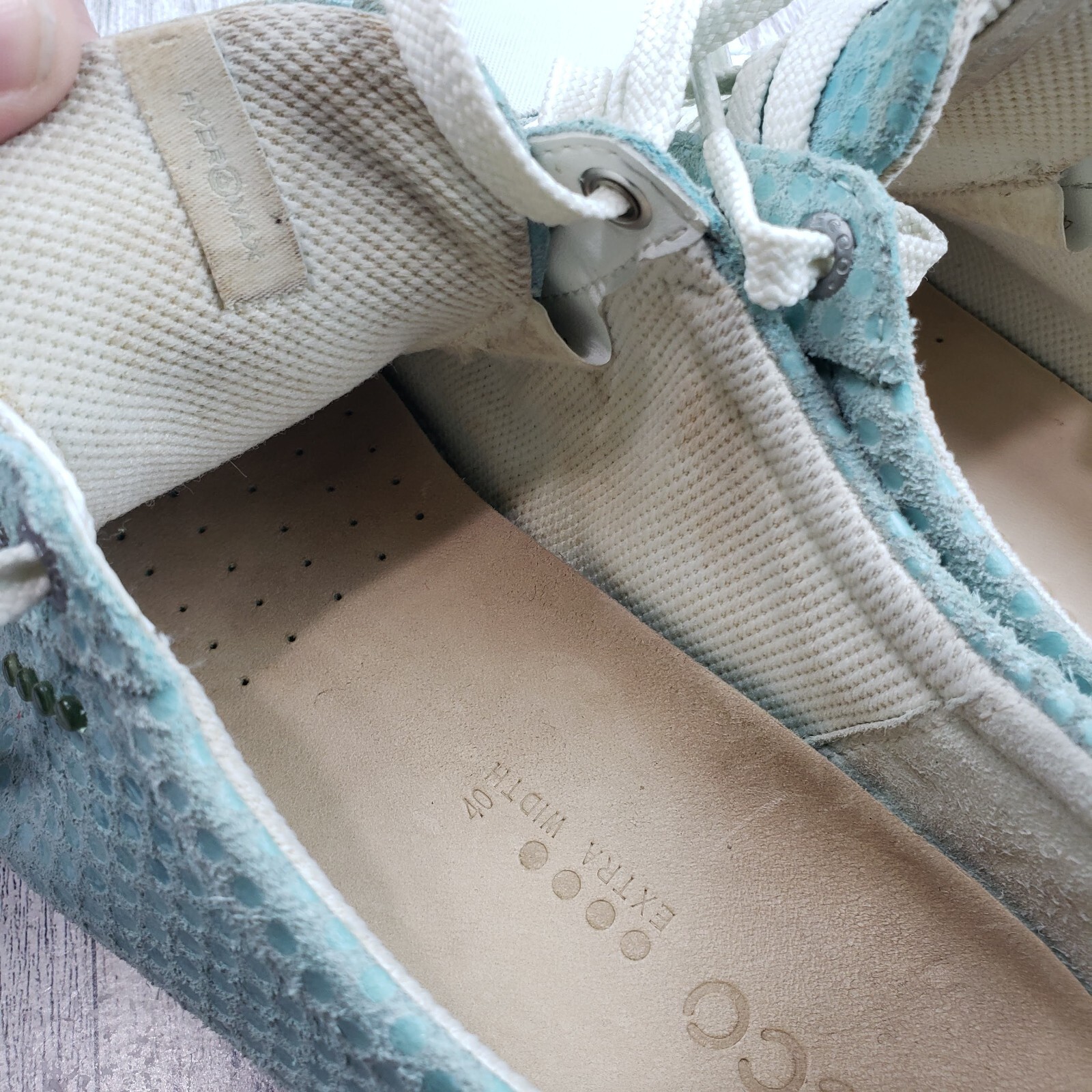 ECCO Hydra-Max Golf Shoes Womens Aqua Blue Leather | EU 40 (US 9 - 9.5)