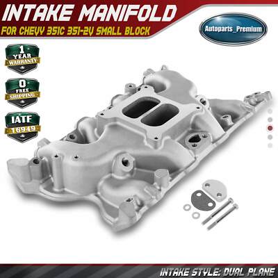 Aluminum Dual Plane Intake Manifold for Chevy 351C 351-2V Small Block Cleveland