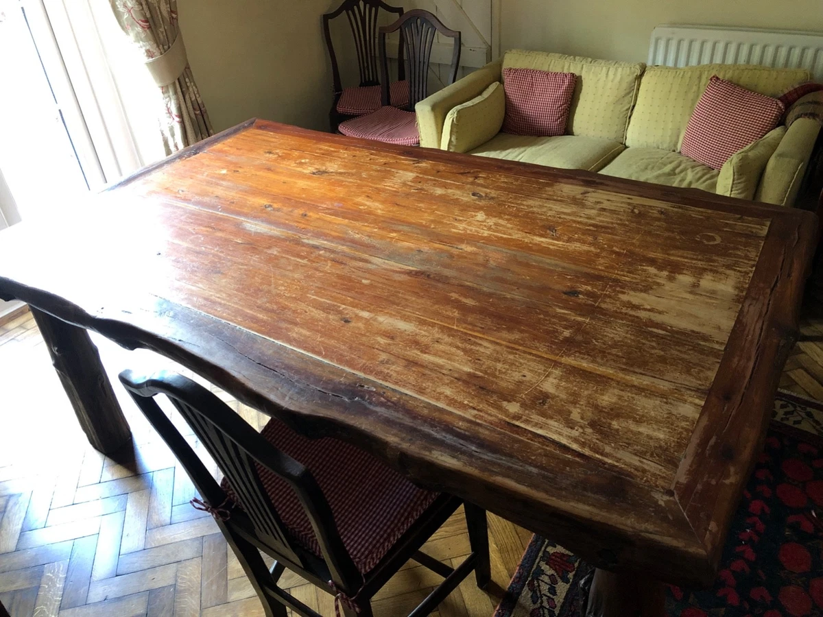 Handmade wood on sale dining table