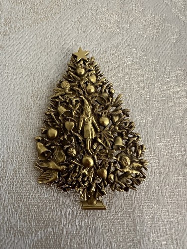 Vintage MFA viktorianische Weihnachtsbaum Anstecknadel Brosche - Museum of Fine Arts Schmuck
