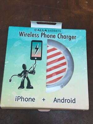 Valla Gadgets Wireless iPhone or Android Phone American Flag Qi Charger Open Box