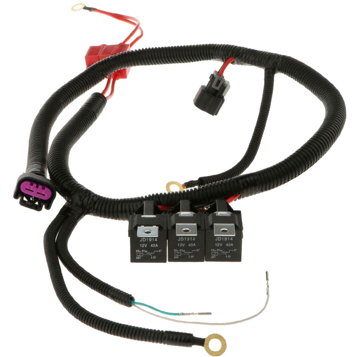 Car Radiator Power Cooling Fan Wiring Harness Kit Dual Electric
