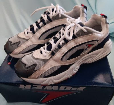 Power Mens Aurora Mens Size 9.5 White/Black/Red/Navy Active Running Shoes