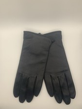 H&M Genuine Leather Gloves Ladies Lightweight Lined Small Black