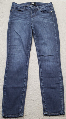 Paige Jeans Womens 28 Blue Denim Stretch Dark Wash Grunge Skinny Leg Streetwear