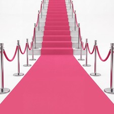 2 X 15 Ft , Movie Theme Rug Party Decor Pink, Aisle Runner for Wedding Ceremony