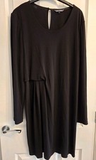 TOMMY HILFIGER DRESS SIZE 14 XL BLACK STUNNING NEVER WORN TAILORED DRAPE STYLE