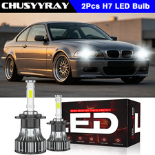 Pair H7 LED Headlight High Beam Bulbs for Subaru Outback 2005-2014 6000K White