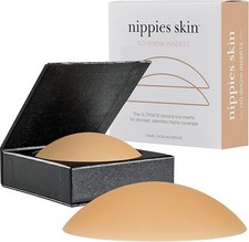 Nippies Silicone Bra-Liner Nipple Covers for Women - Caramel color, fits A-C cup