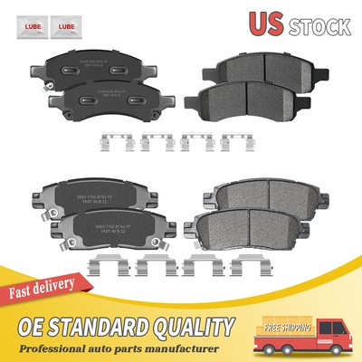 Front Rear Ceramic Brake Pad For 2006-2017 Enclave Rainier Envoy Saab Outlook
