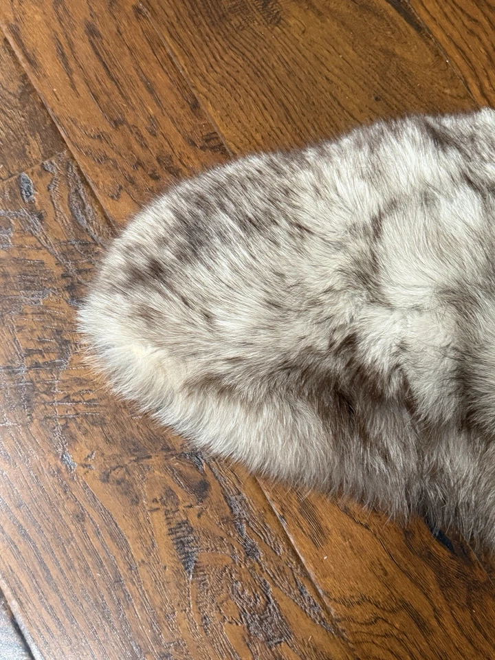 Винтажный SILVER FOX меха надежном украл шаль с атласной подкладкой я J Fox читать фото - Изображение 2 из 4