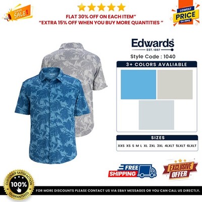 Edwards Garments 1040 Mini Pique Unisex Camp Shirt
