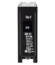 Eaton BR120 20 Amp Single Pole Plug On Circuit Breaker
