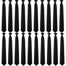 Clip on Ties for Men Solid Color Men's 20 Inch Pretied Uniform Solid Color Cl...