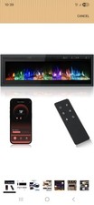M.C.Haus Electric Fireplace Insert Wall Freestanding 50"/127cm Smart Wi-Fi Black