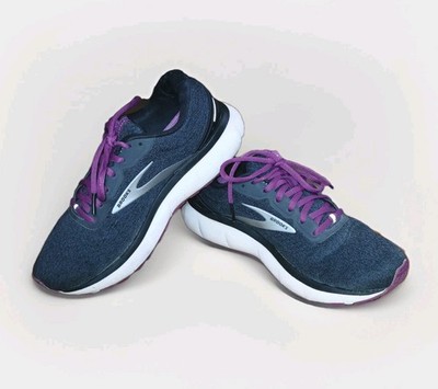 Brooks Trace 1 Women's Running Shoes Sz 8 Medium Ebony Black Wood Violet...