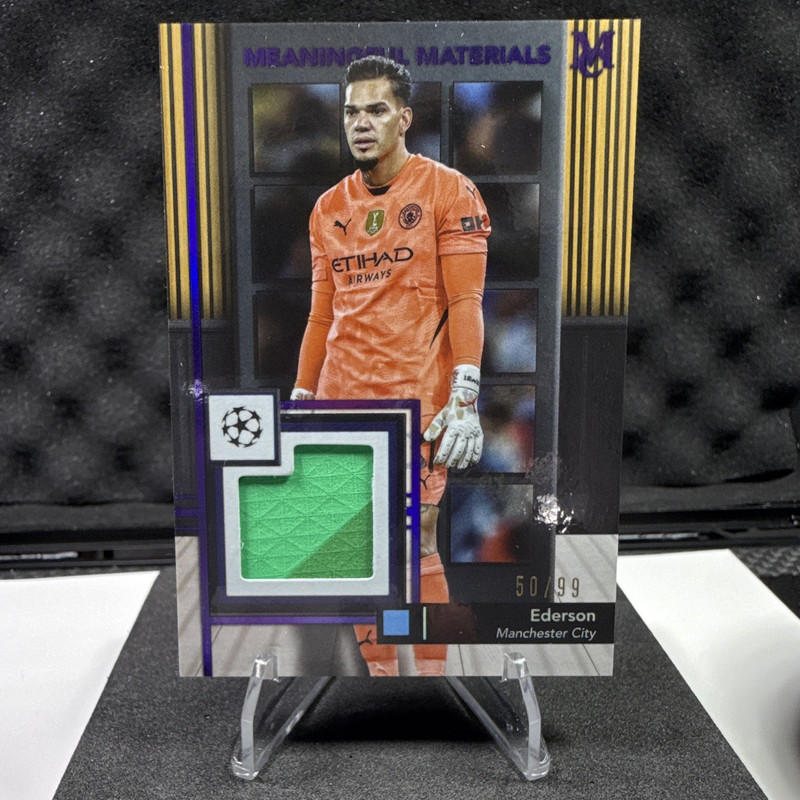 Ederson /99 Patch Topps Museum UCL Meaningful Materials Man City #MMSR-ED