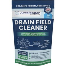 Drain Field Cleaner Tablets by Dr Pooper. Clears Septic Tanks and Drain Field...