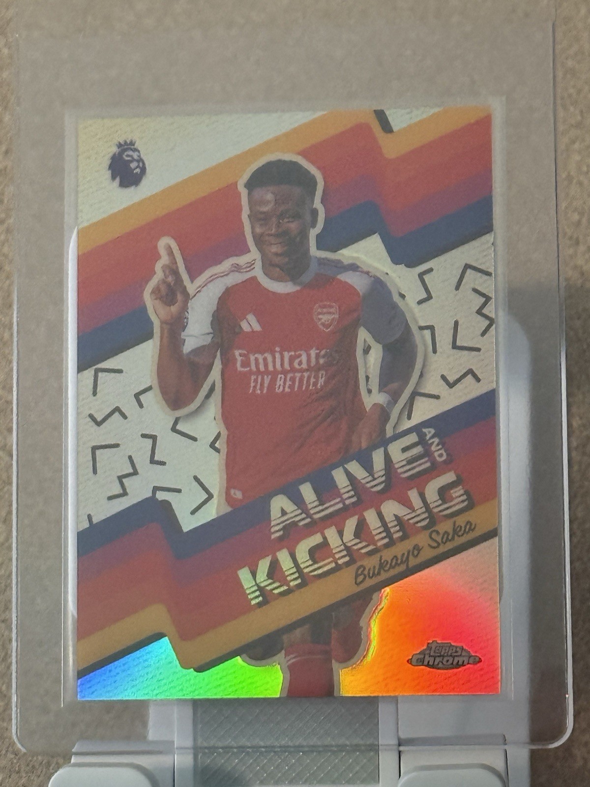 Bukayo Saka Alive and Kicking Insert 2025-26 Topps Chrome Premier League- #AK-16 view 3
