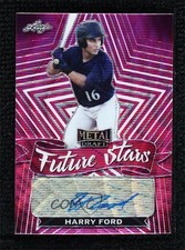 2021 Leaf Metal Draft Future Stars Pink Wave 9/10 Harry Ford #FS-HF1 Auto 0c3e
