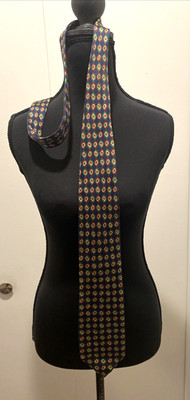 VTG Micky Milano Tie - 100% Silk - Made in Italy - Green Red Blue