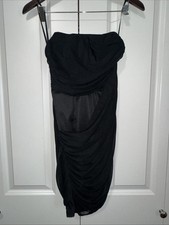 Windsor Strapless Lightweight Ruched Mini Dress Black S