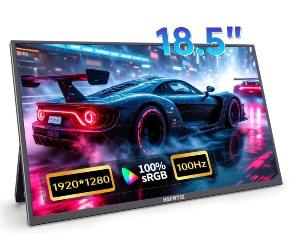 Moniteur portable 18,5 pouces Full HD 100Hz IPS - Écran secondaire PC portable