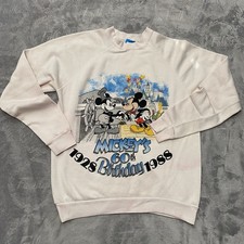 Vintage Disney Mickey Mouse 60th Birthday Sweatshirt Crewneck Size Small 1988