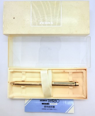 Zebra SHARBO MULTI FUNCTION PEN 18K GOLD  PLATED Mechanical Pencil Ballpoint
