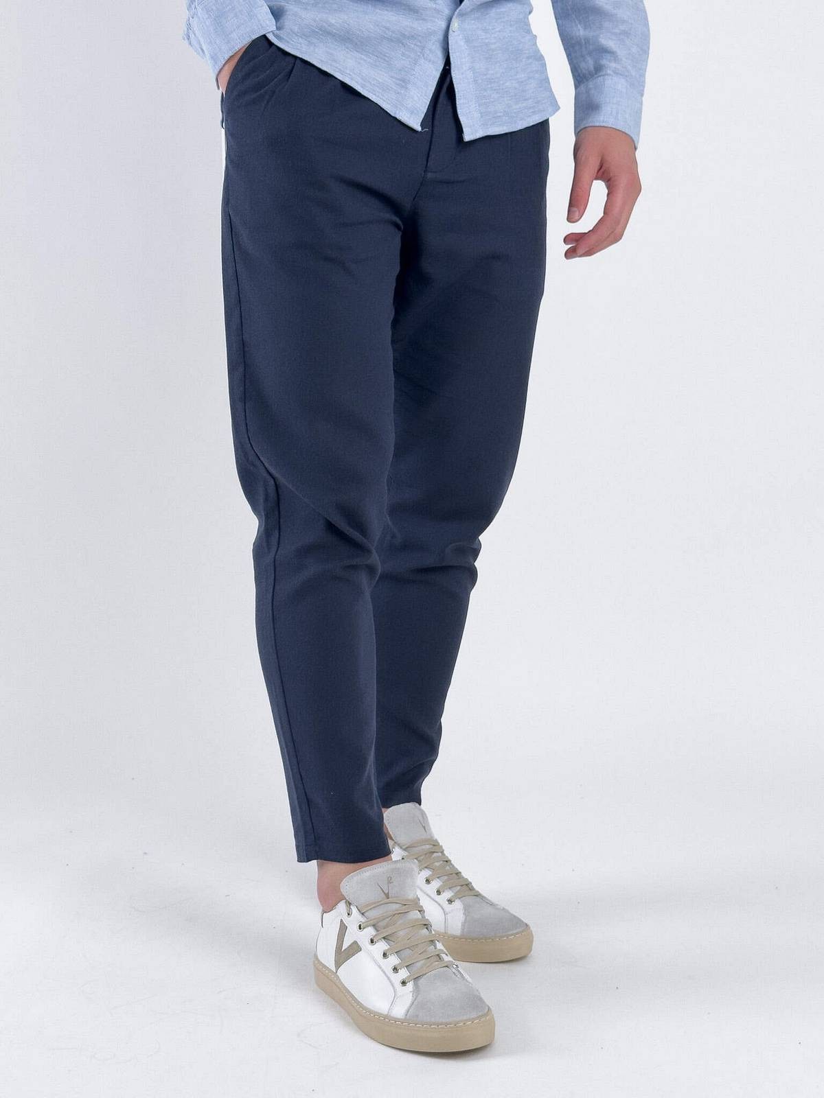 Укороченные льняные брюки Only - Sons Leo Blu - Taglia 30-44 Abbigliamento Uomo Pantaloni 12590₽